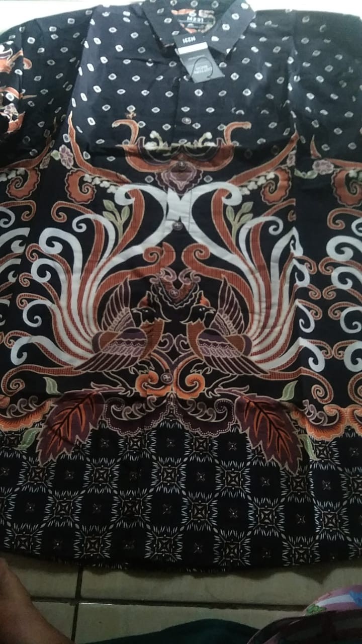 M231 Kemeja Pria Batik Panjang Hitam 1723