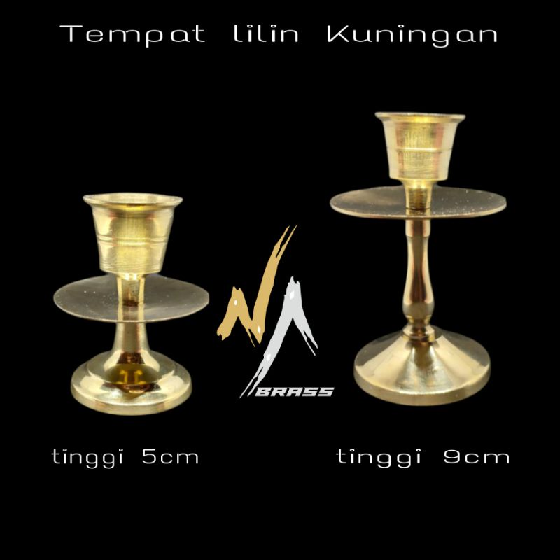 Tempat Lilin Kuningan Tempat Lilin Antik 4,5cm