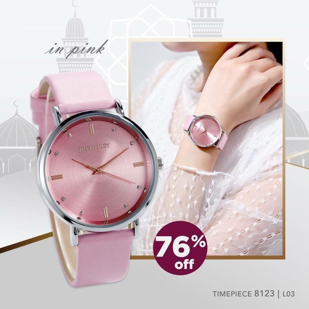 Jam 8123 JIMS HONEY ORIGINAL Jam Tangan Wanita Cewek Keren Analog Elegan Masa Kini Aksesoris Murah-6