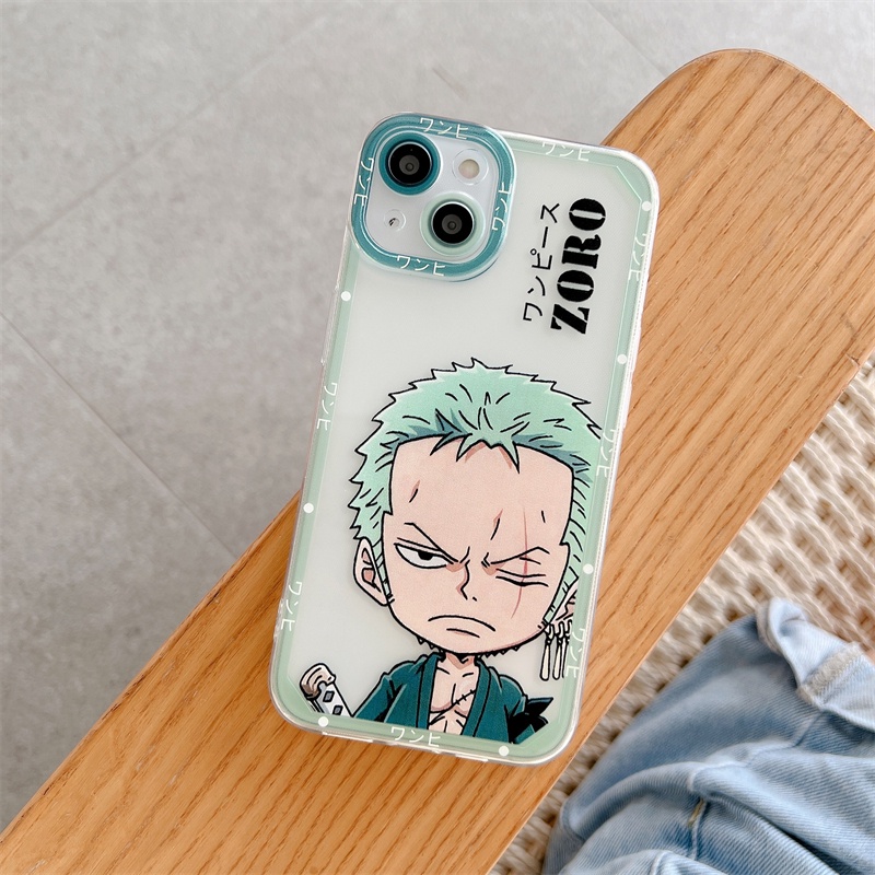 Case Motif Anime Luffy Zoro One Piece Untuk Iphone 13 11 12 Pro max 7 8 plus se2