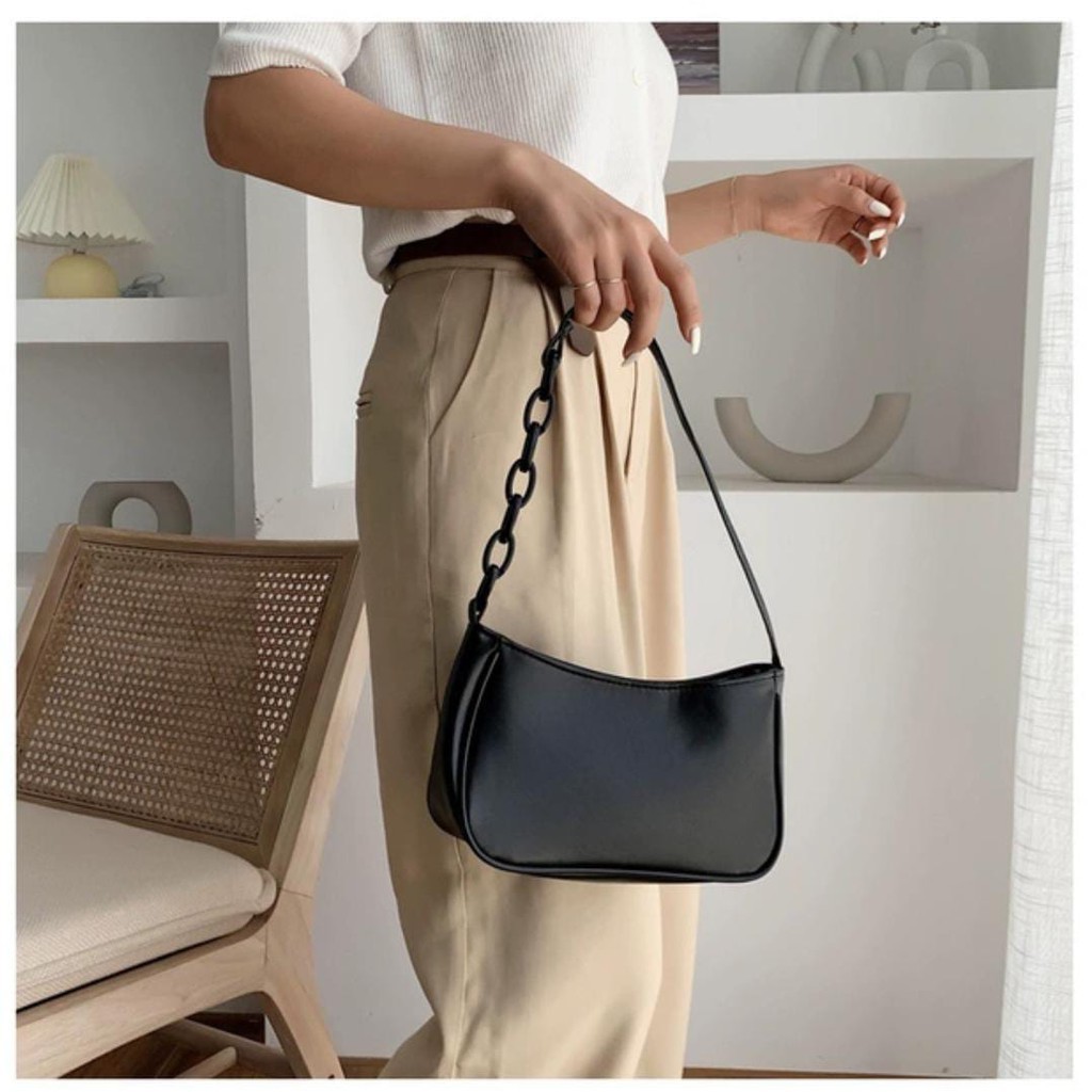 SAES - Tulip Tas Wanita Shoulder Bag Tas Kerja Murah Hitam Murah