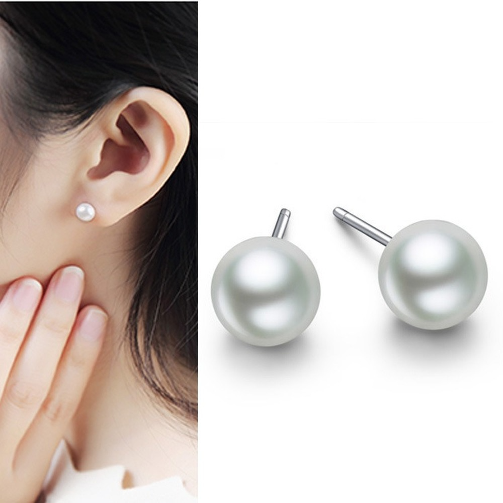 Fashion Korean Pearl Earrings Ears Simple Temperament Heart Shape Earring Ear Stud