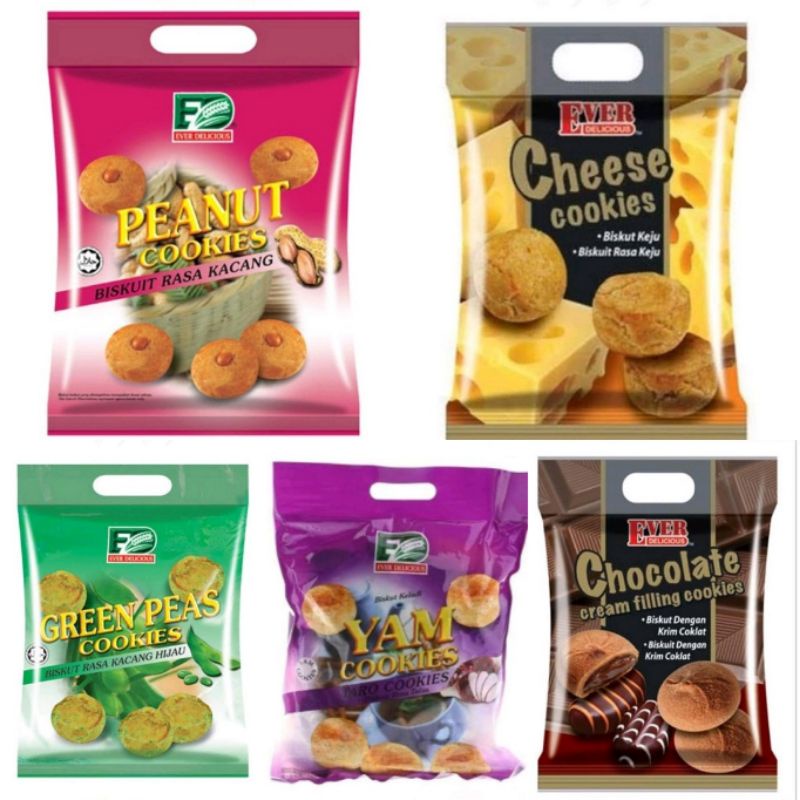 

Yam Cookies / Peanut Cookies / Green Peas Cookies / Cheese Cookies / Chocolate Cookies / Biskuit Kacang / Biscuit Kacang Polong / Biskuit Keladi / Biscuit Talas / Biscuit Taro / Biscuit Malaysia / Biskuit Halal