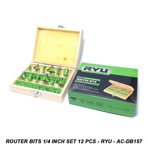 RYU Mata Profil Kayu Set 12pc / Ryu Mata Router Set