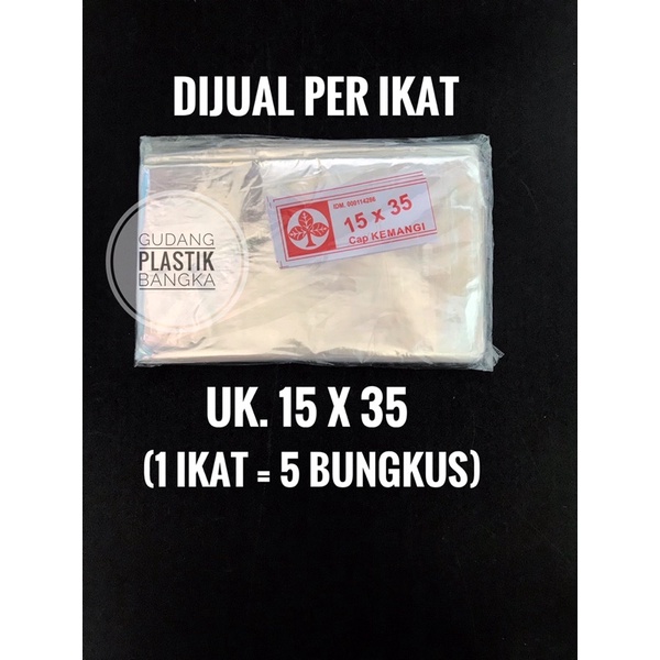 Plastik PP Tahu / Plastik Sayur Merk Kemangi Ukuran 10x30 13x35 15x35 17x35 (per ikat)