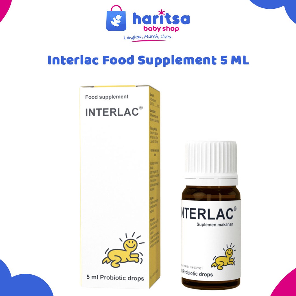 Interlac Suplemen Makanan Probiotic Drops Food Supplement 5ml