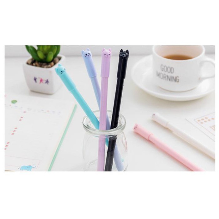 MurmerOfficial R340 PULPEN KUCING MURAH 6 WARNA - PENA KUCING BARU - PENA KARAKTER KUCING