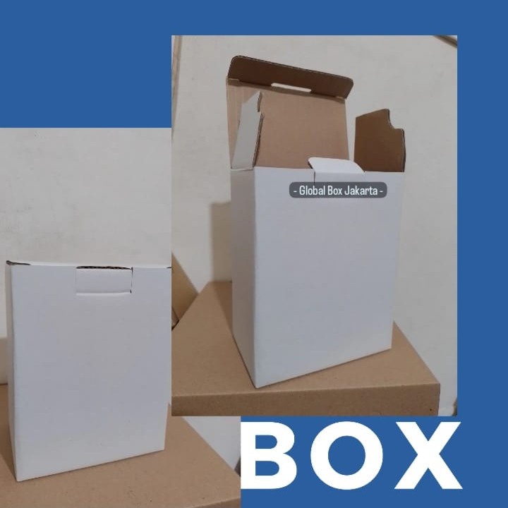 

Kardus box kemasan packaging POLOS Fliptop ukuran 5x5x21