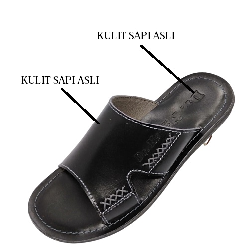 Sandal kulit pria selop asli 100% original awet lentur kuat sendal slip on cowok dewasa kasual distro slop casual simple classical trendy branded mewah berkualitas terbaru kekinian murah promo anti licin non slip ringan dikaki cuci gudang gratis ongkirCOD