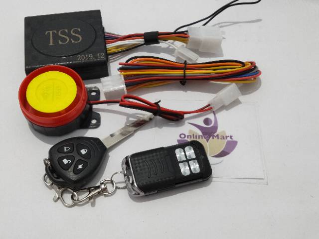 Alarm motor remote starter alarm motorcycle alarm system silent model pakai anak kunci seperti kunci