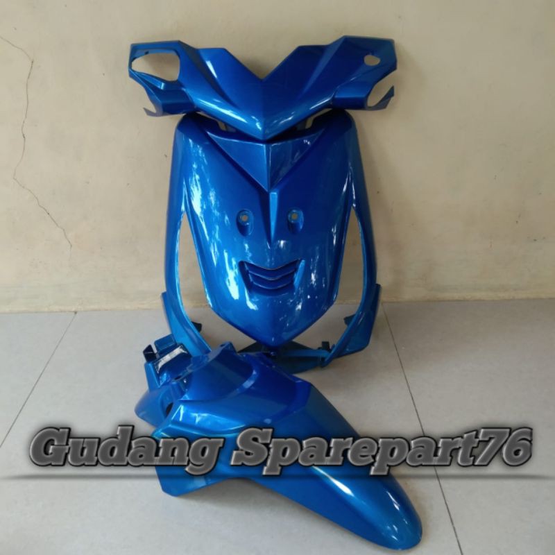 BODY DEPAN BEAT KARBU BIRU COVER BODY HONDA BEAT KARBU LAMA