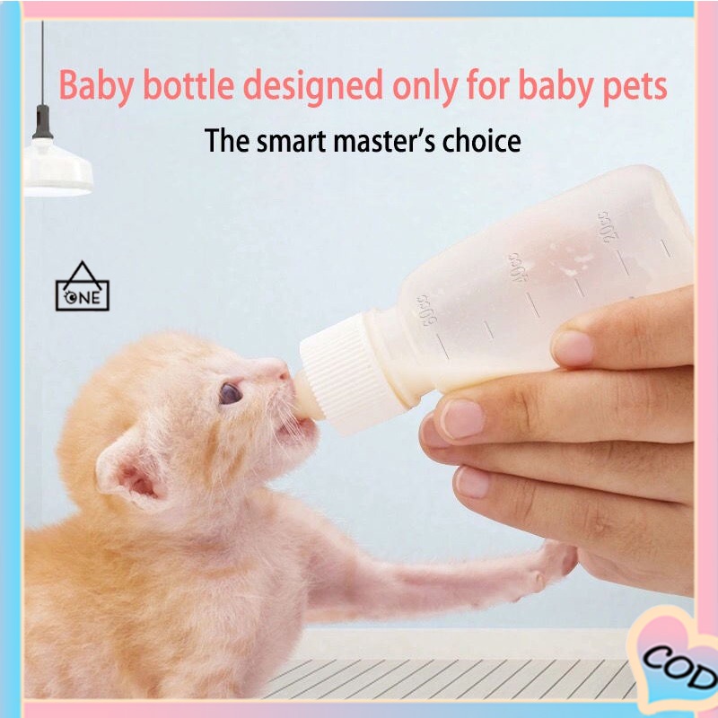 COD❤️60Ml Botol Silikon Hewan Peliharaan Cat Dot Kitten Kucing Botol Susu Anjing Kitten Perlindungan Dan Keamanan Lingkungan Pet Care