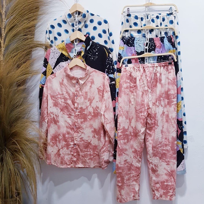 ONE SET RAYON FULL KANCING (PILIH MOTIF) / PIYAMA RAYON WANITA MURAH / PAJAMAS BUSUI / DAILY SET