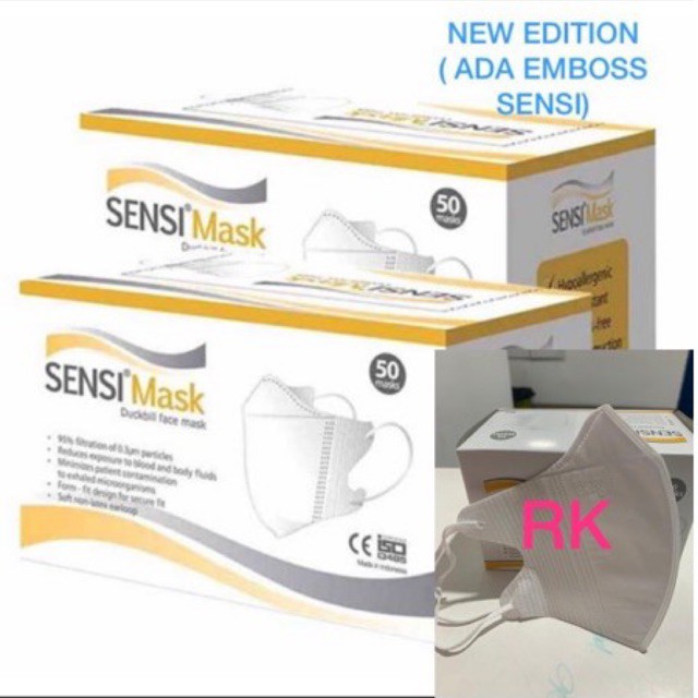 Termurah Masker Sensi Duckbill / Sensi Mask Duckbill isi 50 ready/ Sensi Convex Mask/ Sensi Earloop