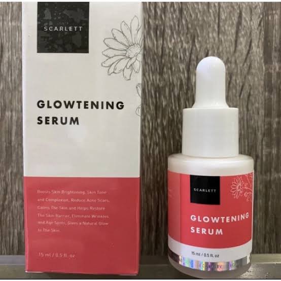 [ORI] Scarlett Glowtening Serum Mencerahkan Memudarkan Flek Hitam dan Membuat Kulit Glowing I BPOM 15ml