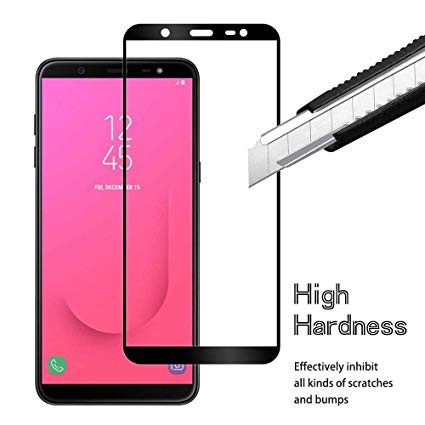 Tempered GLass Full Lem Samsung J8 Full Glue/ Full Cover screenguard antigores kaca