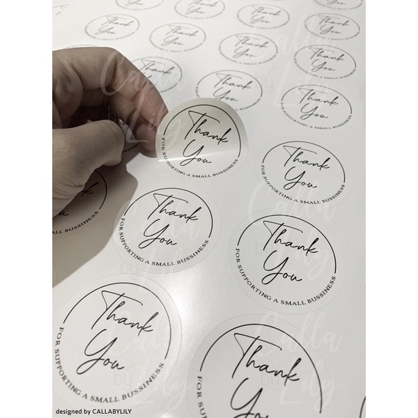 

sticker label thankyou olshop stiker bulat
