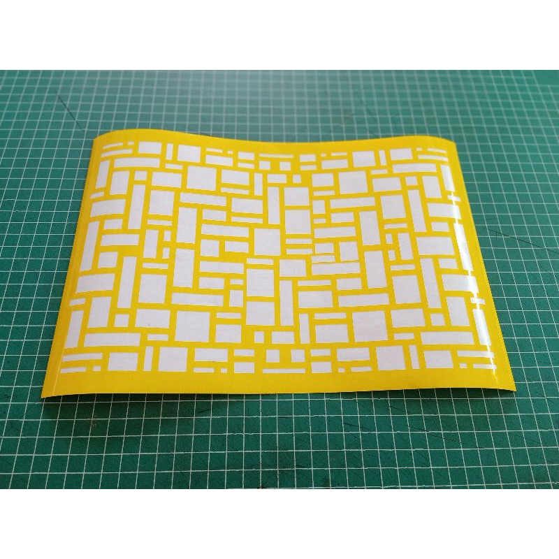 

stencil mal airbrush motif persegi acak