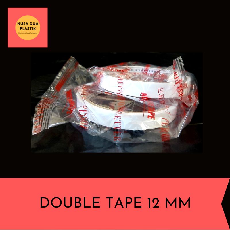 

Double Tape 12mm Selotip Isolasi Bolak balik