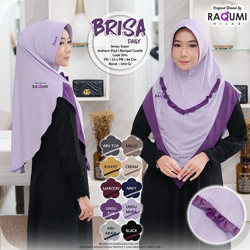BRISA RAQUMI DAILY HIJAB PREMIUM HIJAB layina salem rayna salem