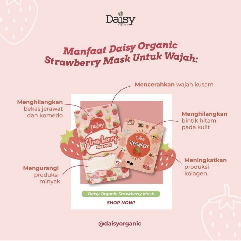 [FREE GIFT] Daisy Organic Masker Alami Perawatan Wajah Original 60gr