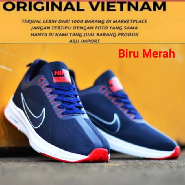 Sneaker Pria Batam ELIZA Darlene Casually Sneakers Merah Hitam Biru Bernapas New