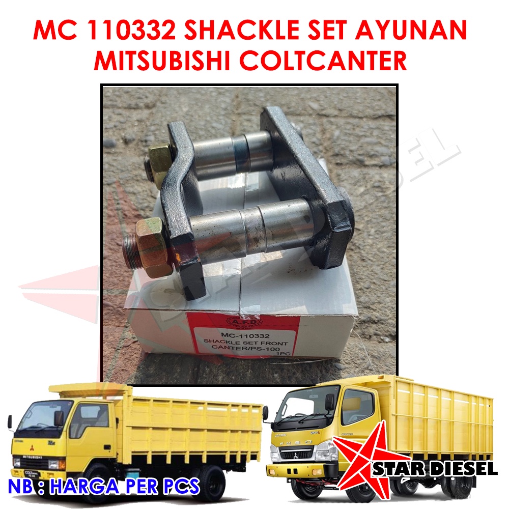 MC110332 AYUNAN PER DEPAN MITSUBISHI COLT DIESEL PS100 PS120 PS110 PS125 SHACKLE SET CANTER COLT DIE
