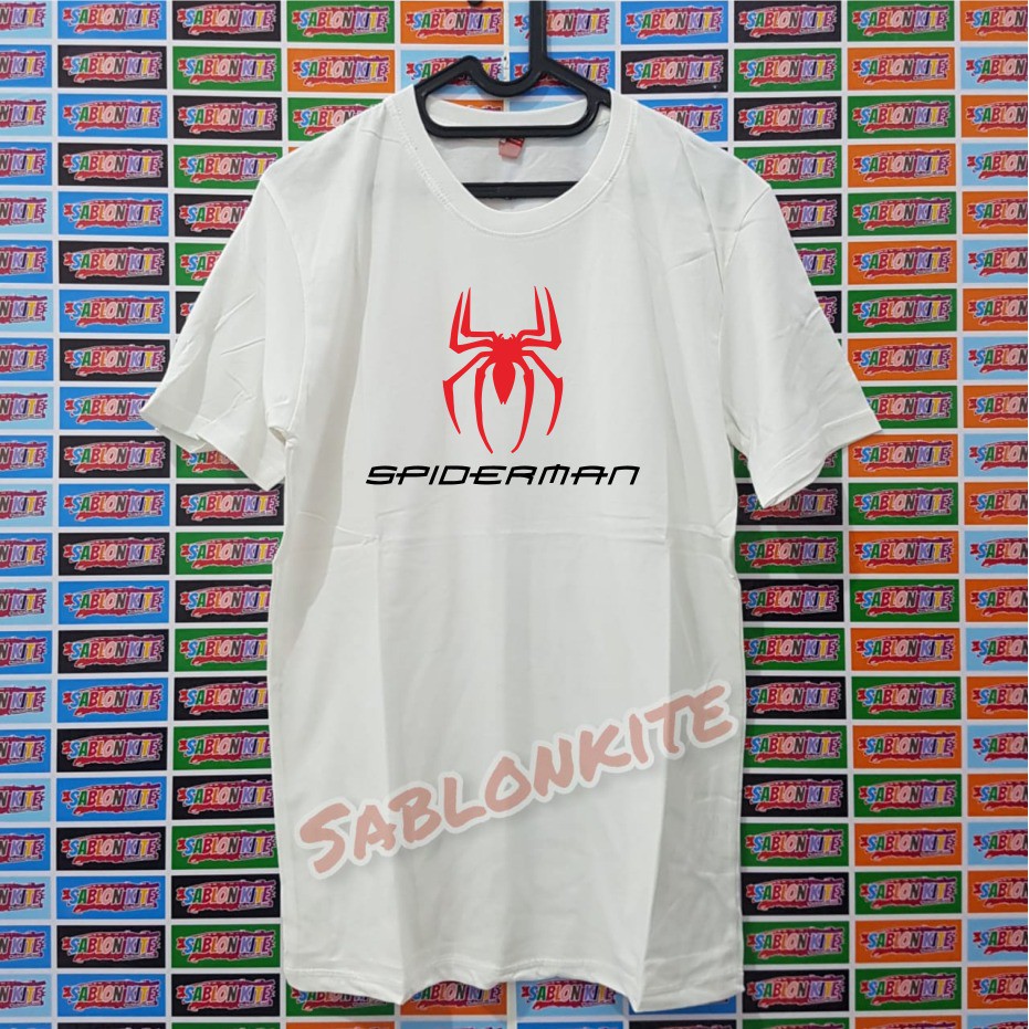 MURAH !!! KAOS SABLON SPIDERMAN2 BAHAN KAOS COTTON COMBED 30S