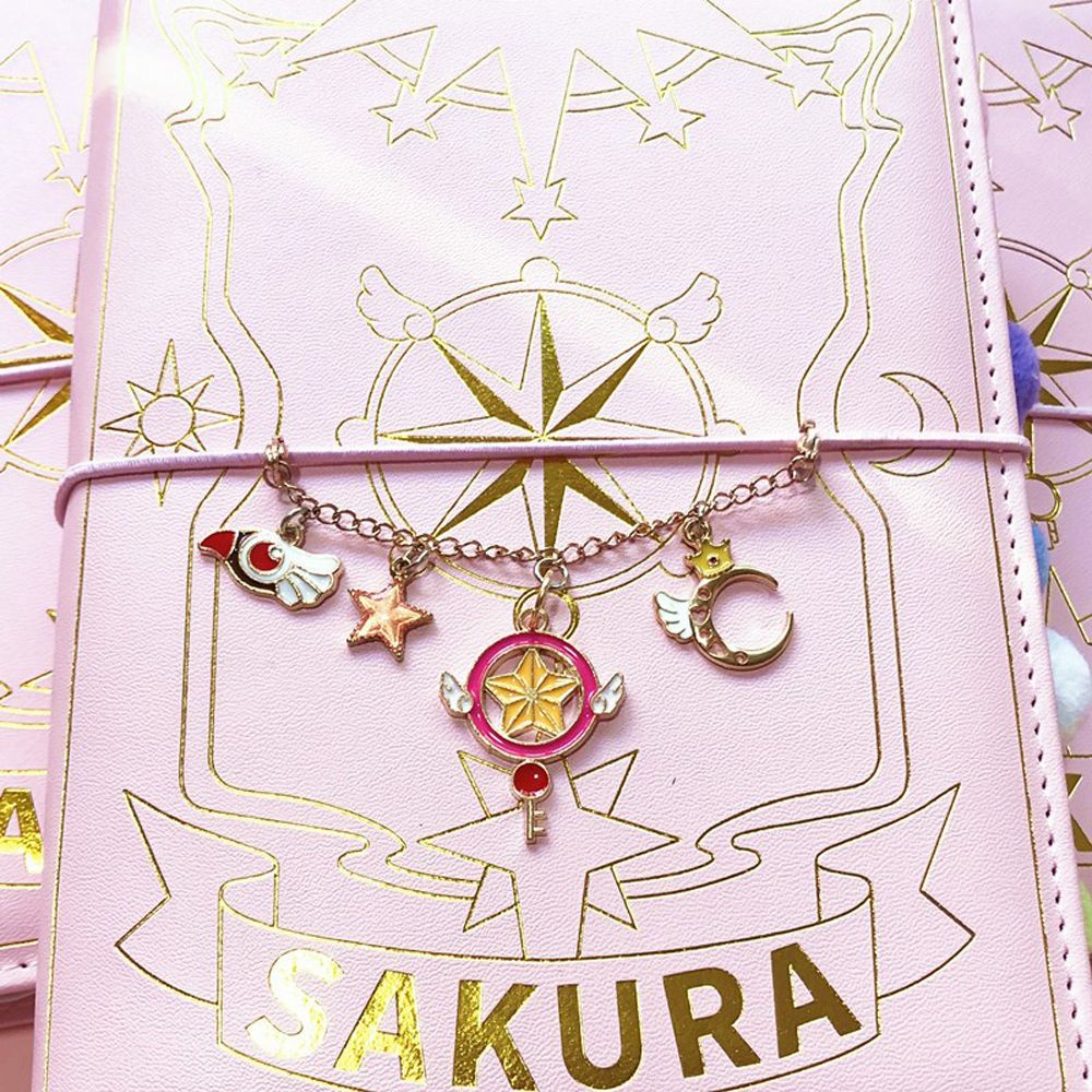 Buku Notebook / Catatan / Agenda / Diary Motif Anime Jepang Sakura Warna Pink Untuk Sekolah