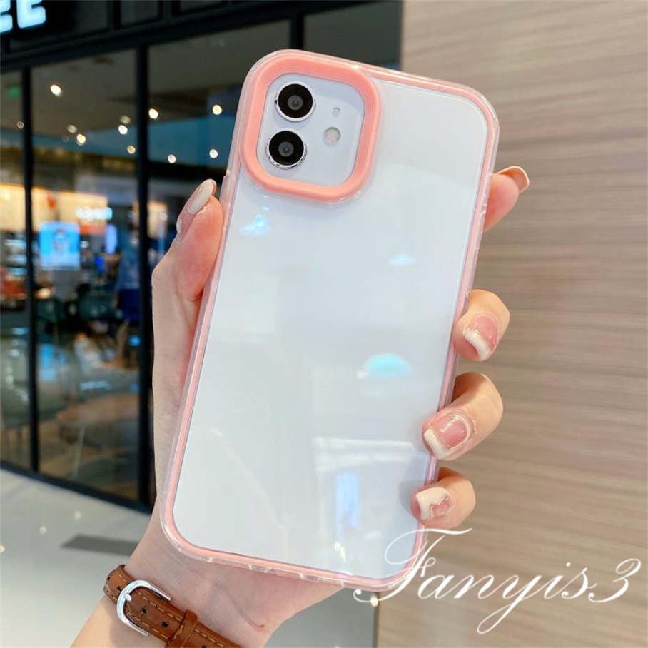 OPPO A17 A77 A77s A57 A16 A16s A15 A15s A74 A95 A54 A94 A93 A3s A53 A33 A32 A5 A9 2020 A3s F11 F9Pro Reno 6 5 A52 A92 A72 Simple Clear 3 in 1 Phone Case Soft Protective Cover