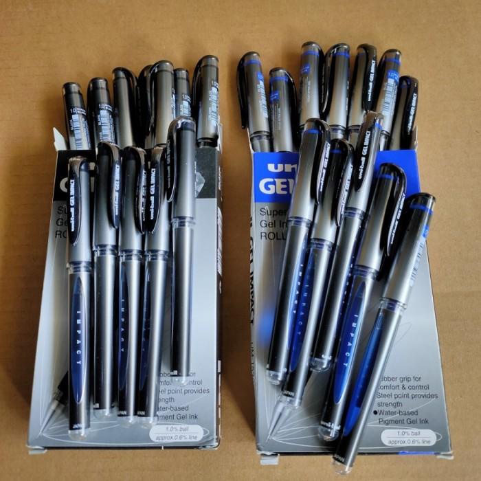 

Pena | Pulpen Uni Ball Gel Impact Um-153S Black/Blue.1Dus Isi 12Batang/1Lusin Kualitas Terbaik