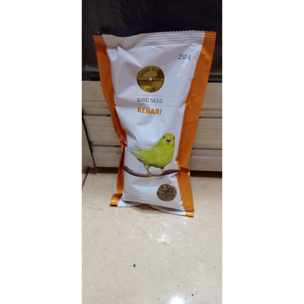 gold coin kenari pakan untuk semua burung pemakan bijian BERAT 250GRAM COCOK UNTUK KENARI LOVEBIRD