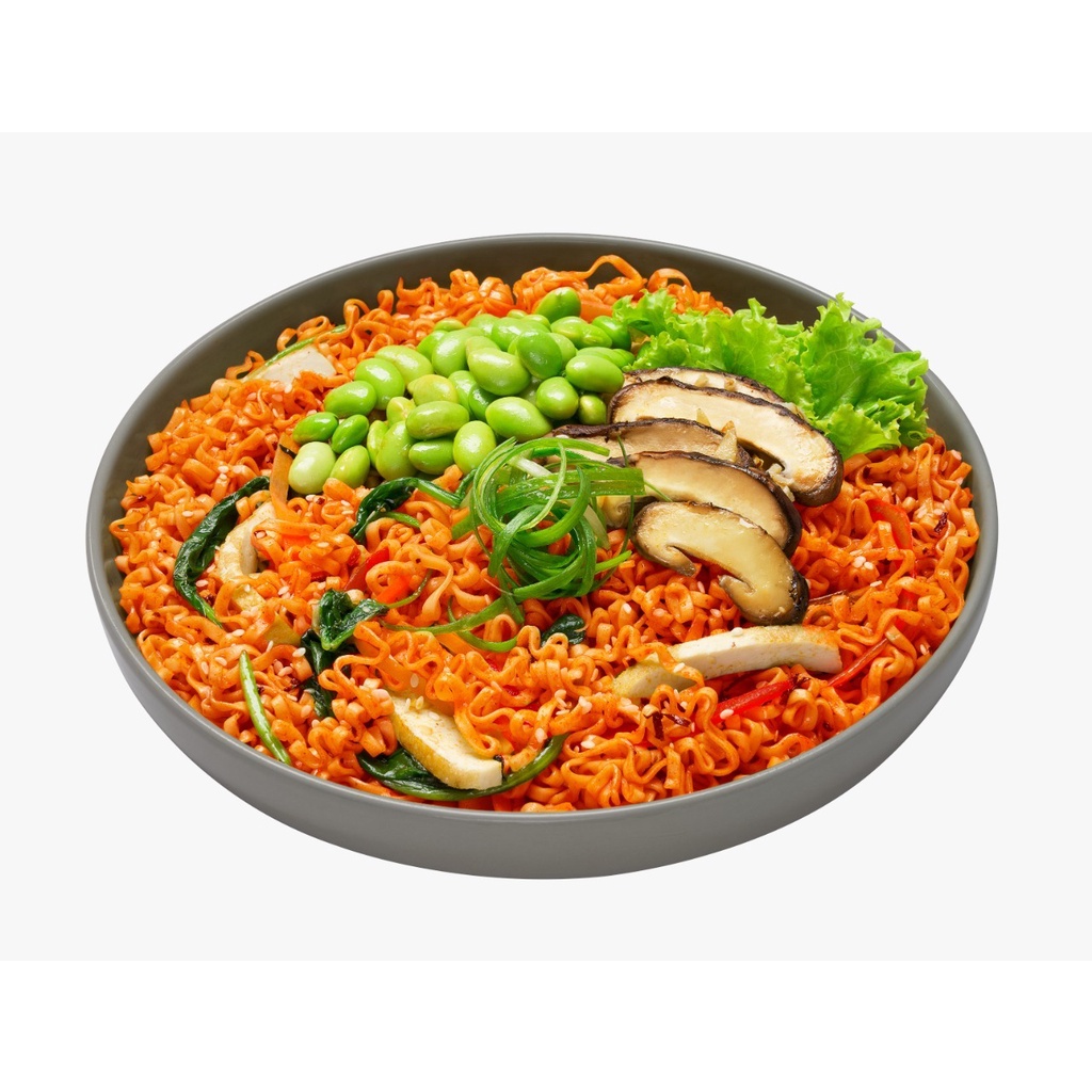 FITMEE MIE BAYAM GORENG PEDAS KOREA RENDAH KALORI 65GR | SPINACH NOODLE MIE INSTAN DIET SEHAT