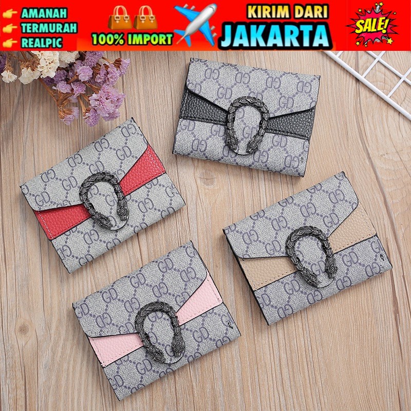 TI 3078 - DOMPET WANITA IMPORT DOMPET LIPAT WANITA MURAH - F