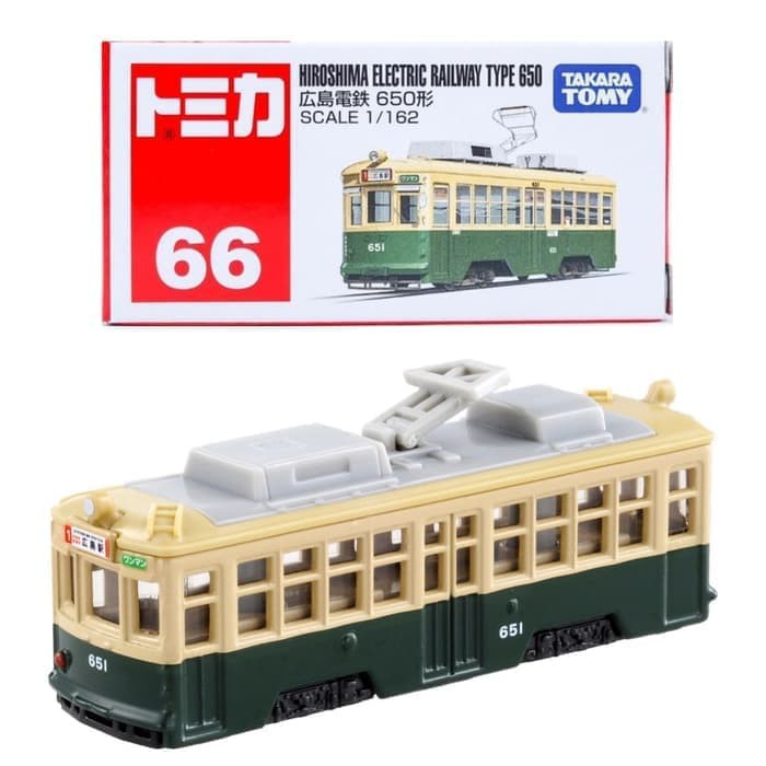 Tomica regular 66 Hiroshima electric railway type 650 miniatur krl jepang