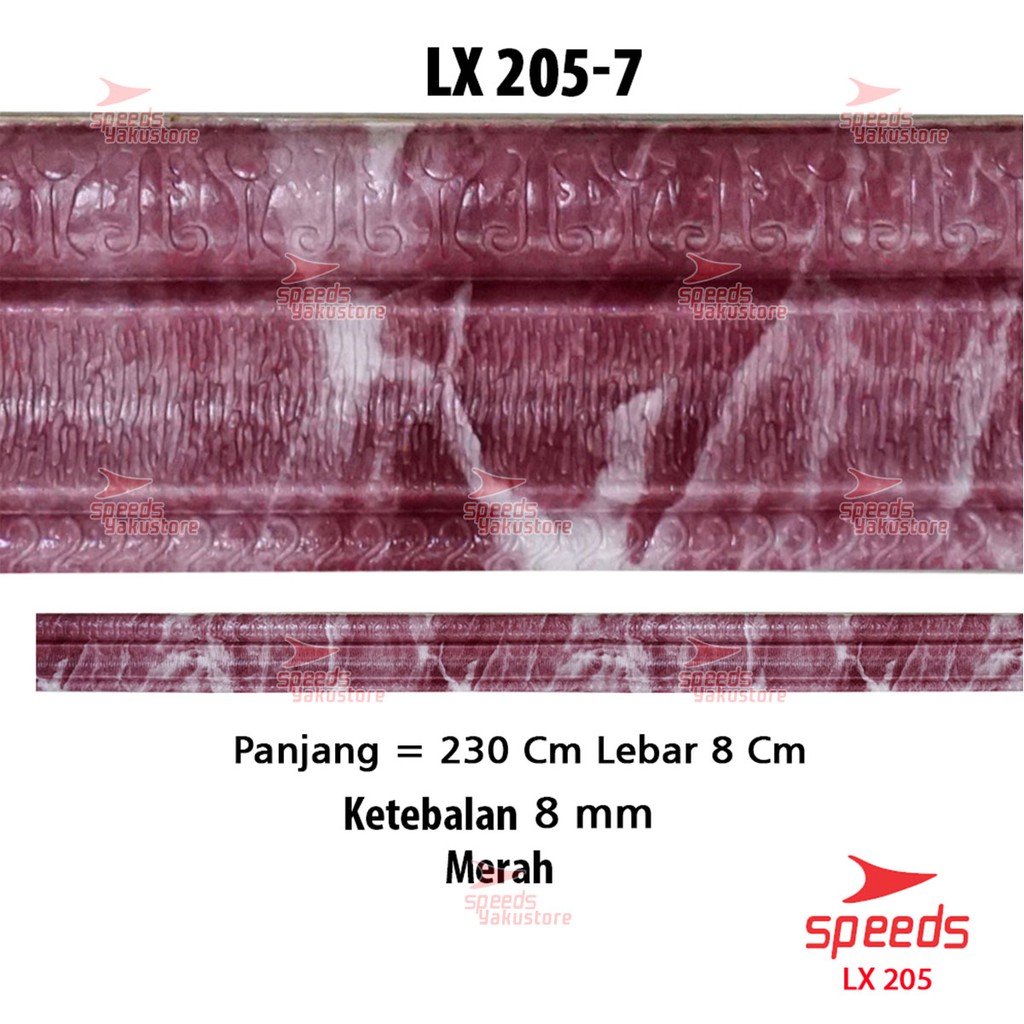 SPEEDS Wallpaper Dinding Walpaper Dinding Lis Foam Wall Sticker Foam PE 2.3 M 205-7-LIS MERAH