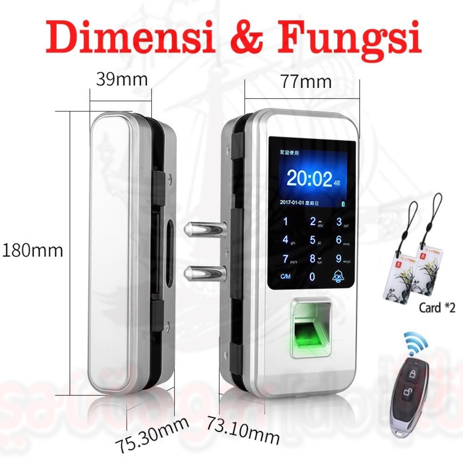 KUNCI PINTU SIDIK JARI - FINGERPRINT - DOOR LOCK - DOORLOCK