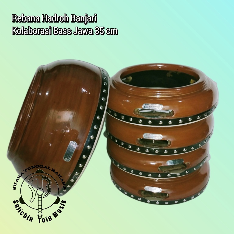 Hadroh Banjari 1 Set Isi 5 Pcs Kolaborasi Bass Jawa Mapsi 35 cm | Solichin Toip