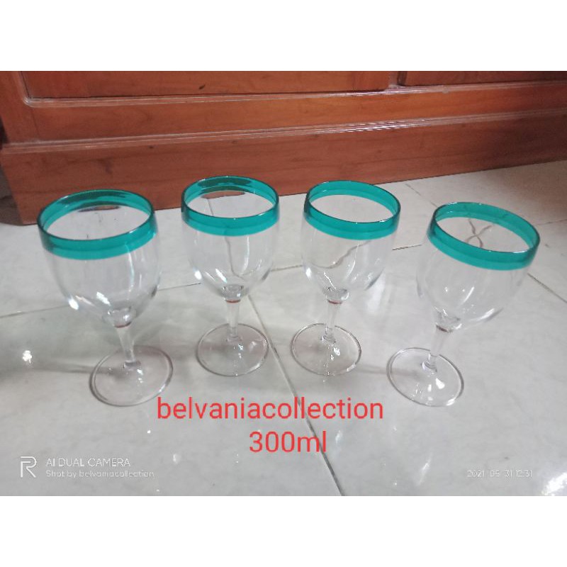 tupperware gelas allegra sparkling gelas kristal tupperware( 4pcs )