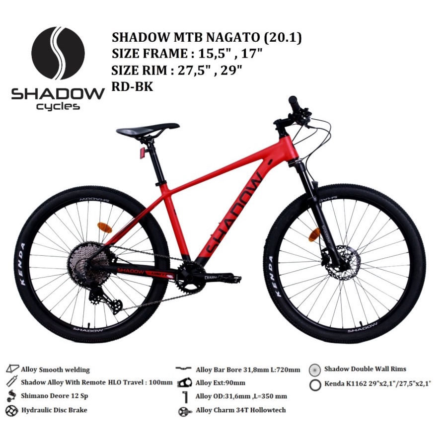 sepeda mtb nagato shadow 12 speed by united