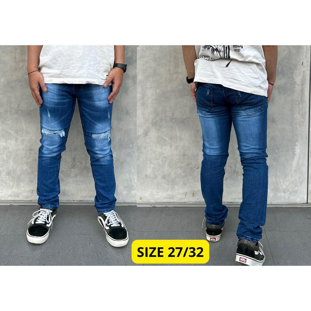 GEVAR Celana Jeans Panjang Pria Jeans Sobek Lutut Pria