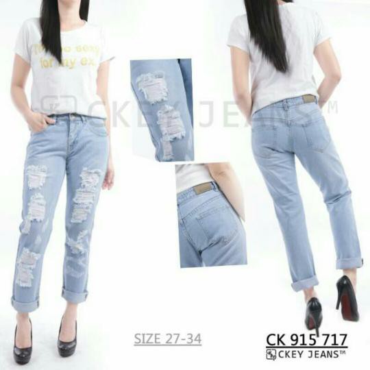 Boyfriend Jeans Ripped Tidak Tembus. CK 915 708/706/707/717