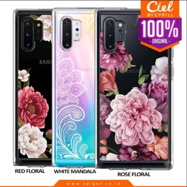 Case Samsung Galaxy Note 10 Plus Spigen Ciel By CYRILL  Cecile Flower Casing
