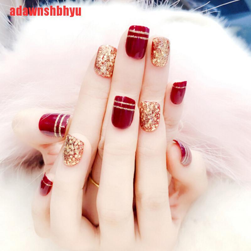 24pcs Kuku Palsu Full Cover Untuk Dekorasi Manicure