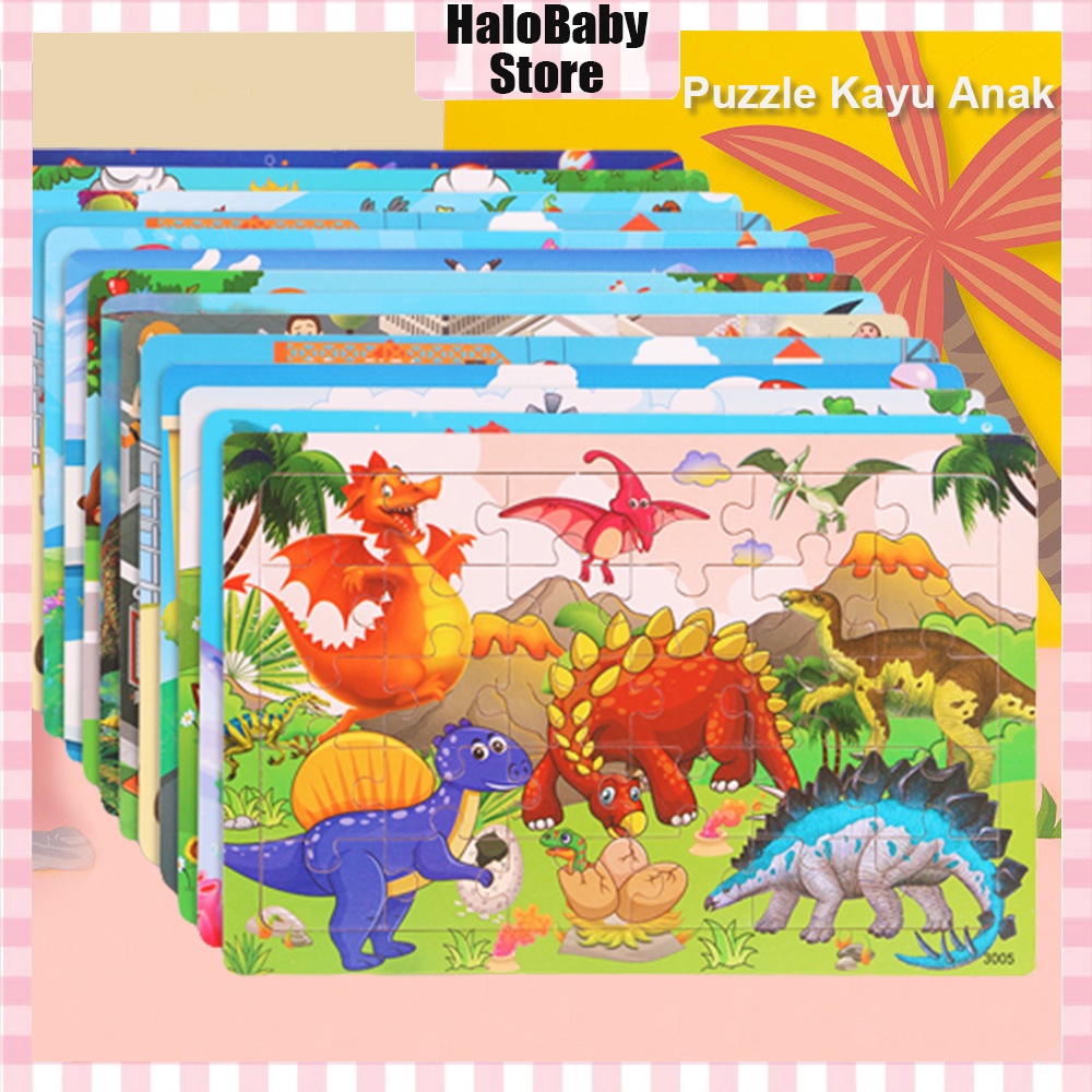 Halobaby Puzzle Kayu Mainan Edukasi anak bayi / Wooden Toys/mainan edukasi puzzle kayu anak