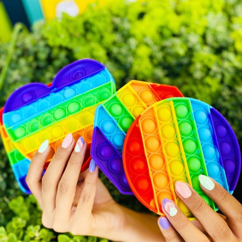 Pop It Grosir langsung kirim / pop It rainbow murah / Mainan anak / pop it besar 14cm n/ pop it viral / popit rainbow / pop it / pop / mainan anak edukasi-5