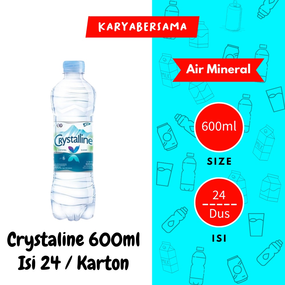 

Crystalin Air Mineral Botol 600ml Isi 24pcs / Dus