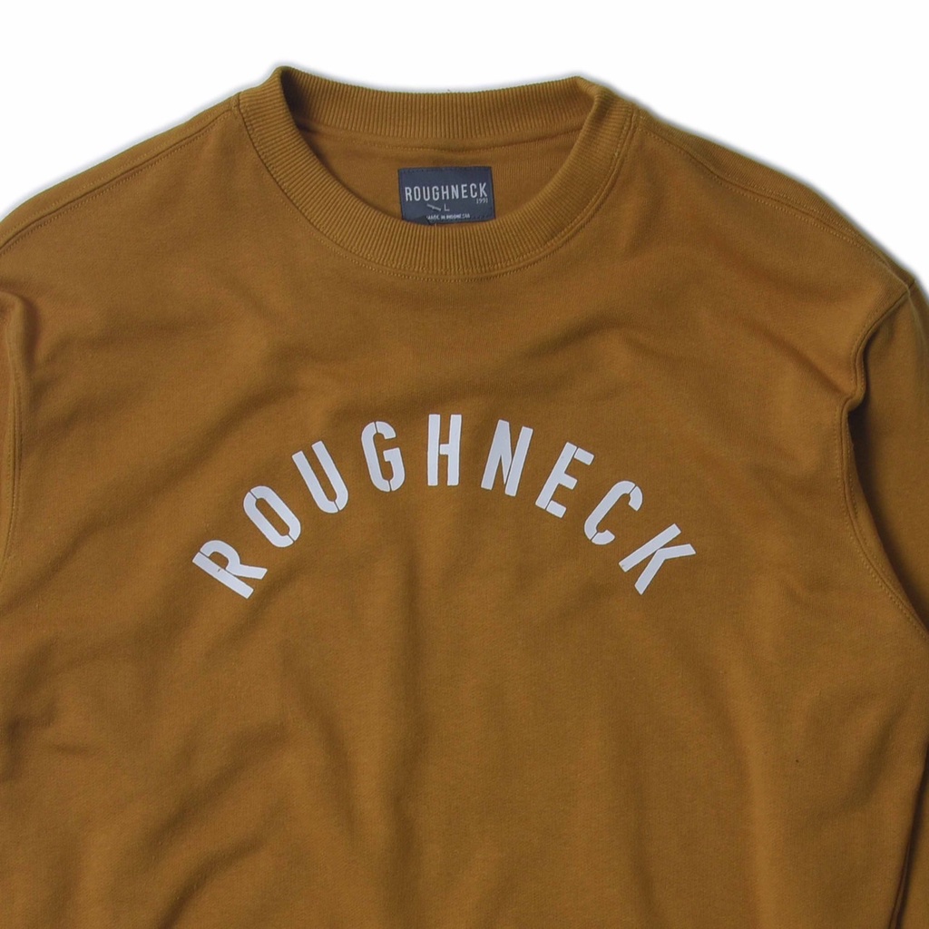 Sweatshirt Crewneck Roughneck Mustard Sweater Pria Wanita