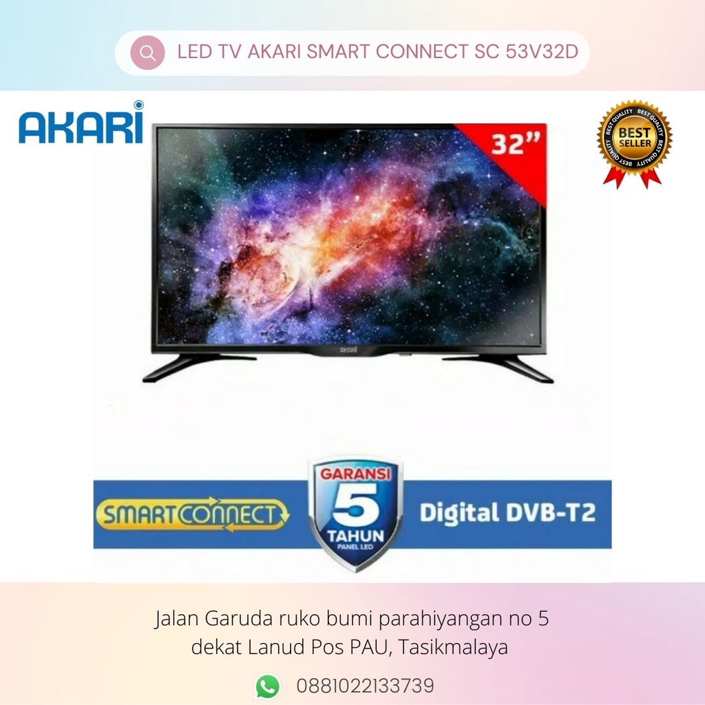 LED TV AKARI 32" SMART CONNECT SC 53V32D AKARI