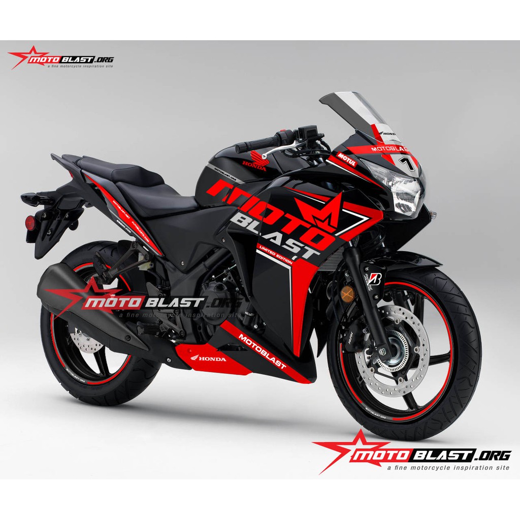 Decal stiker striping motor Honda cbr250r thailand Race motoblast